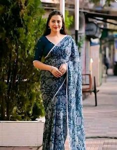 Warli Print Saree with Blouse