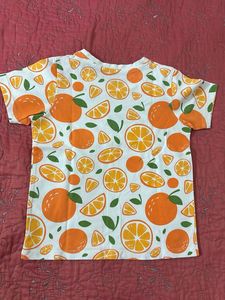 Cute Orange Print Kids Set