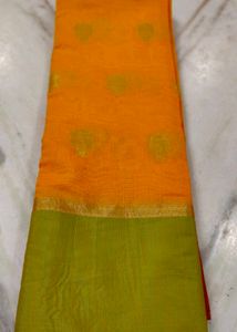 Elegant Mango Yellow 🟡 Colour Saree