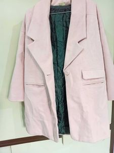 Chic Pink Oversized Coat