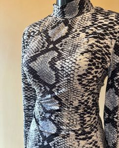 Animal Print Turtle Neck Bodycon