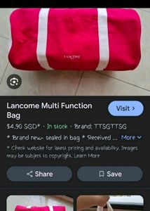 Combo Of Lancome Bag And Pouch