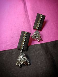 Silver Jhumka Earrings