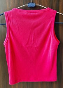 Zara Pink Sleeveless Crop Top