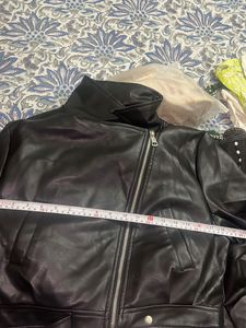 Y2K Leather Crop Jacket
