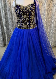 Blue Embellished Lehenga Choli