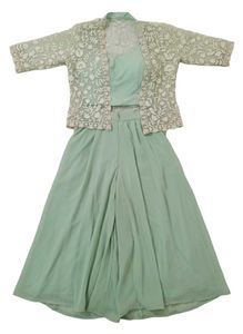 Mint Green Embroidered Three-Piece Set