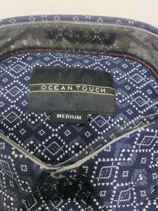 Ocean touch navy blue cotton shirt