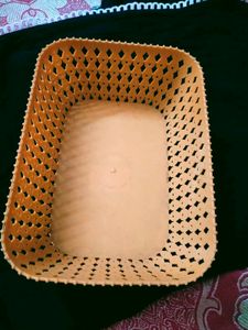 Orange Plastic Storage Basket