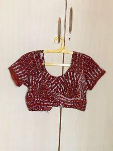 Animal Print Saree With Matching Stitched Blouse