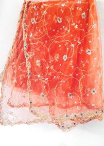 Beautiful Orange Net Lehenga Set