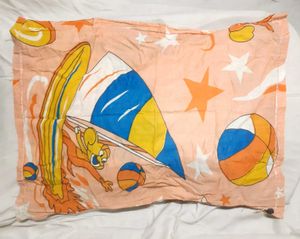 2 Pillow Covers Pink Orange Cartoon Pillows Cover