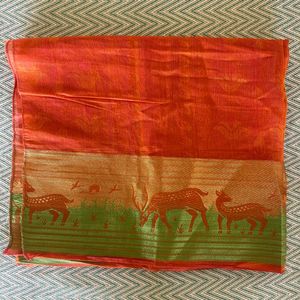 Blouse Piece Deer Print Border