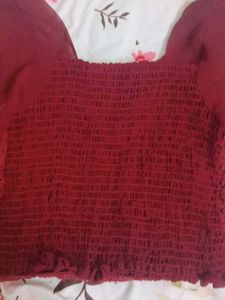 Maroon Crop Top