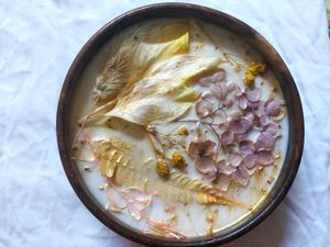 Floral Candle made with soy wax