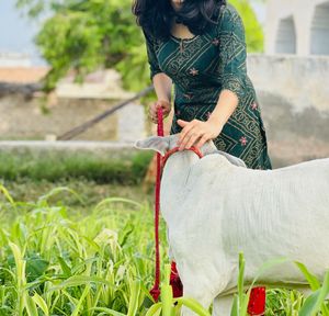 Green &amp; Red Kurta Set