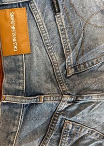 Ck Ripped Denim Shorts