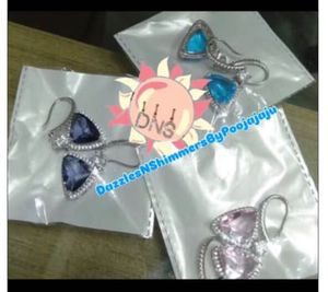 Set Of 3 Swarovski Danglers Earrings