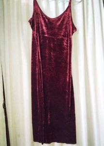 Burgundy Velvet Slip Dress