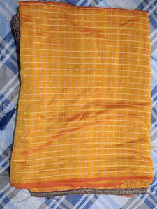 Yellow Peacock Design Saree