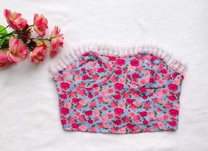 Shein : Floral Print Tube Top