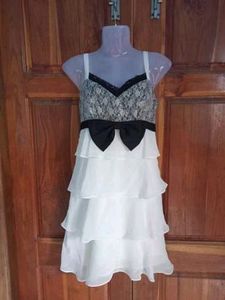 Lace Strip Cute Bow Dress