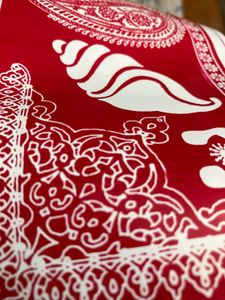 Red &amp; White Uttarakhand Aipan Paper