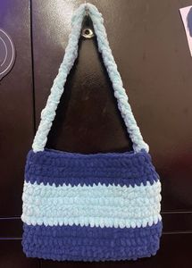 Fluffy Crochet Shoulder Bag