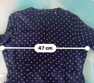 Navy Polka Dot Dress