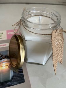 Sandalwood Scented Candle Available 💚
