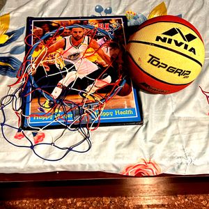 Nivia Top Grip Basketball With Net Basket