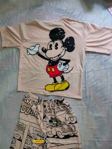 Micky Mouse Print Coord Set
