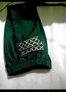 Green Embroidered Kurta