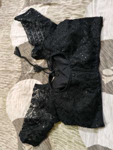 Elegant Black Net Blouse