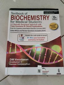 Biochemistry Textbook DM Vasudevan 10th edition
