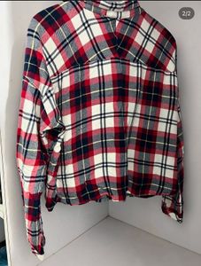 nuon Red Plaid Flannel Shirt