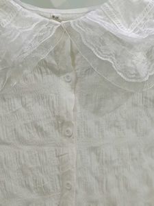 Victorian-style lace Shirt with a Peter Pan Collar