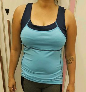 Blue Workout Tank Top