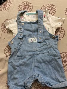 Baby Denim Overalls Set