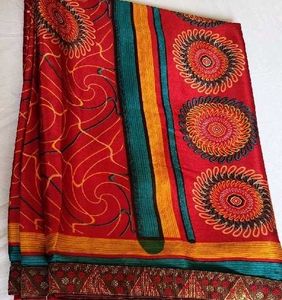 New Saree With attached Blouse Piece