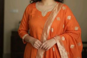 Orange Kurta Set