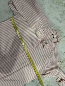 White&amp;pink Striped Shirt Fir Girls