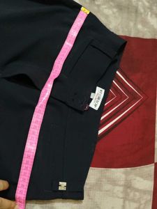 Women Wide Leg Navy Blue Pants