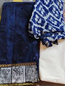 Navy Blue Dress Material