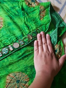 Green Embellished Kurta