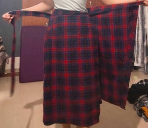 Vintage Plaid Wrap Skirt