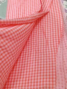 New Cotton Check Print Fabric For Cord Set