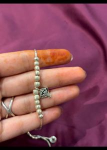 925 PURE Silver Beaded Bracelet Charm Accent