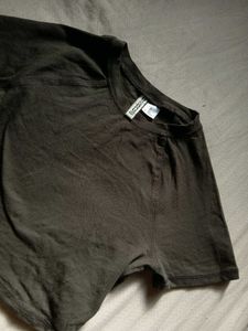 Grey Cropped Baby Tee