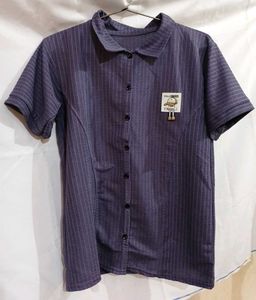 Striped Button-Up Top